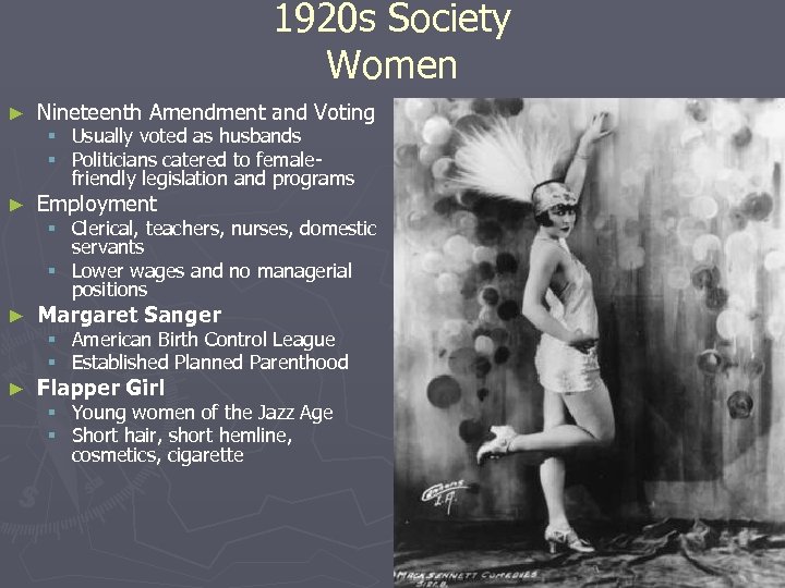 1920 s Society Women ► Nineteenth Amendment and Voting ► Employment ► Margaret Sanger