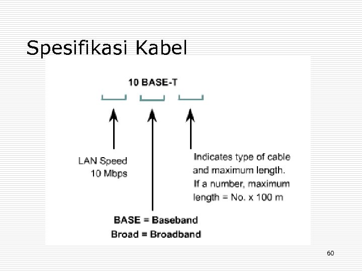 Spesifikasi Kabel 60 
