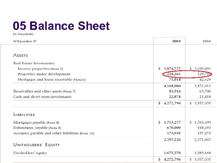05 Balance Sheet 