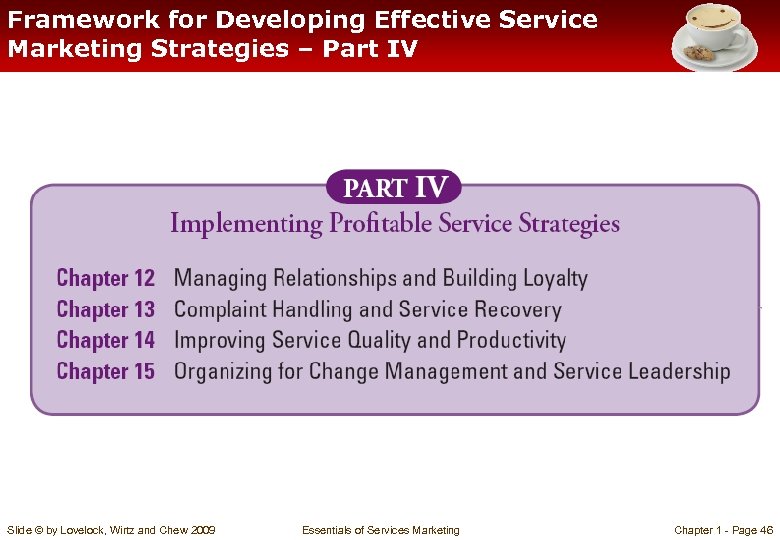 Framework for Developing Effective Service Marketing Strategies – Part IV Slide © by Lovelock,