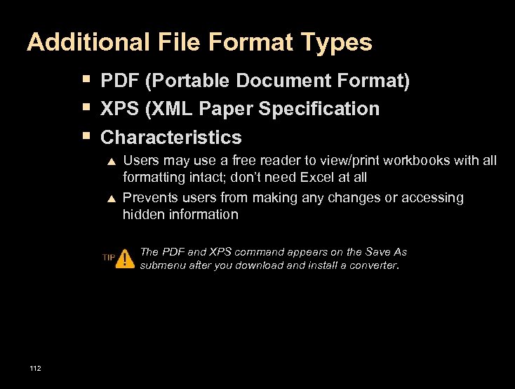 Additional File Format Types § PDF (Portable Document Format) § XPS (XML Paper Specification
