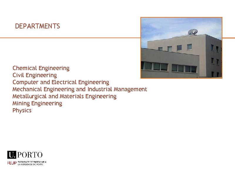 DEPARTMENTS Chemical Engineering Civil Engineering Computer and Electrical Engineering Mechanical Engineering and Industrial Management