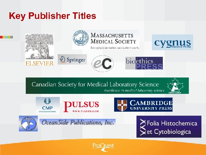 Key Publisher Titles 