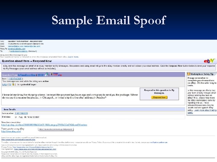 Sample Email Spoof 