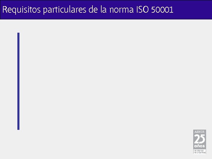 Requisitos particulares de la norma ISO 50001 