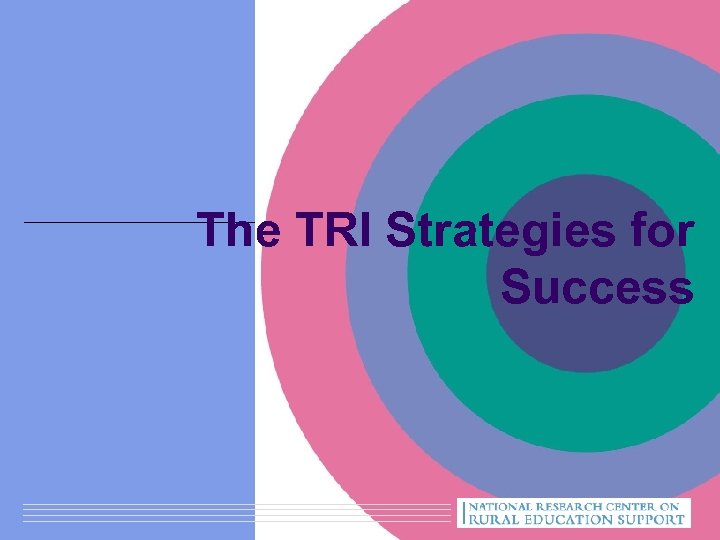 The TRI Strategies for Success 