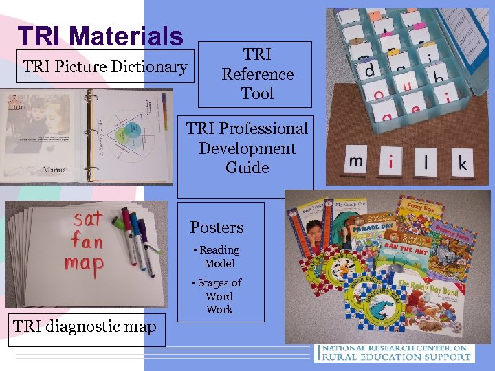 TRI Materials TRI Picture Dictionary TRI Reference Tool TRI Professional Development Guide Posters •