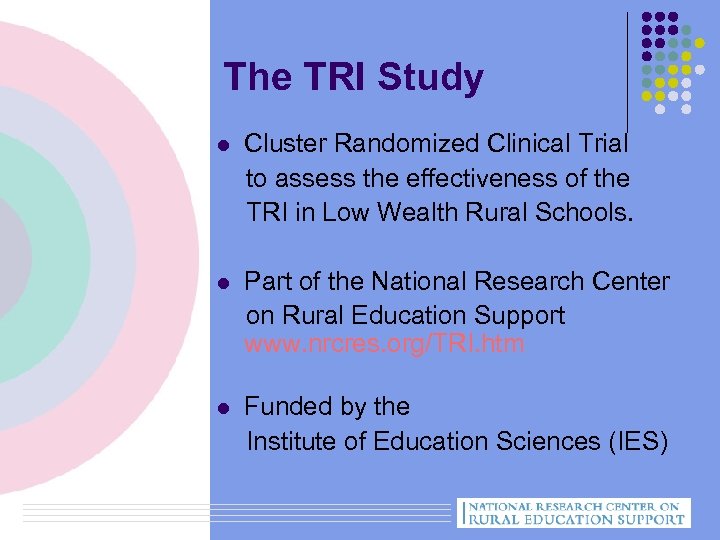 The TRI Study Cluster Randomized Clinical Trial to assess the effectiveness of the TRI