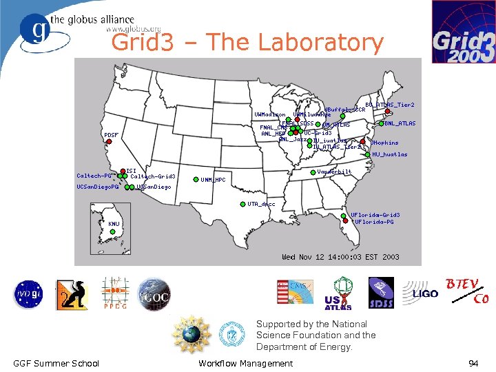 Grid 3 – The Laboratory Supported by the National Science Foundation and the Department