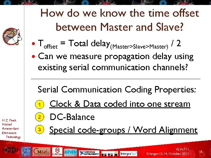 How do we know the time offset between Master and Slave? Toffset = Total