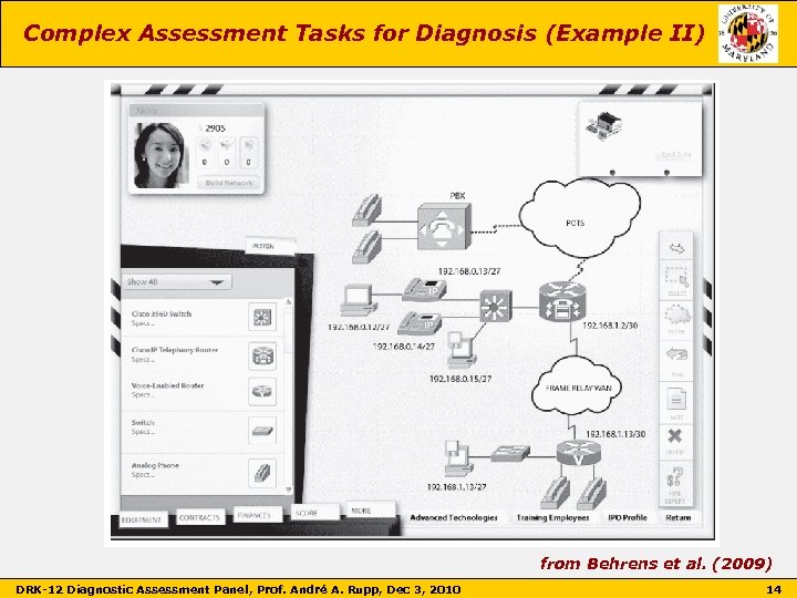 Complex Assessment Tasks for Diagnosis (Example II) from Behrens et al. (2009) DRK-12 Diagnostic