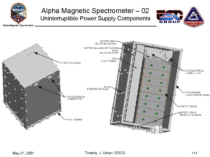 Alpha Magnetic Spectrometer – 02 Uninterruptible Power Supply Components Alpha Magnetic Spectrometer May 21,