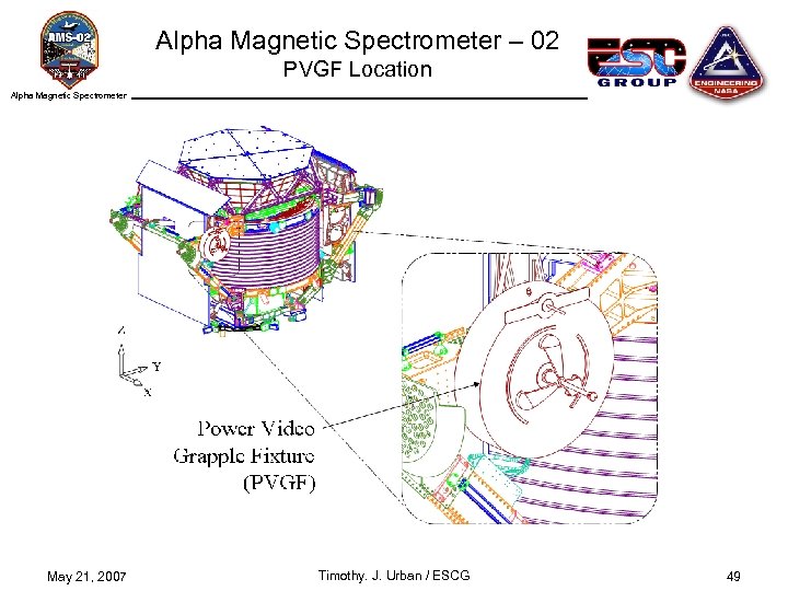 Alpha Magnetic Spectrometer – 02 PVGF Location Alpha Magnetic Spectrometer May 21, 2007 Timothy.
