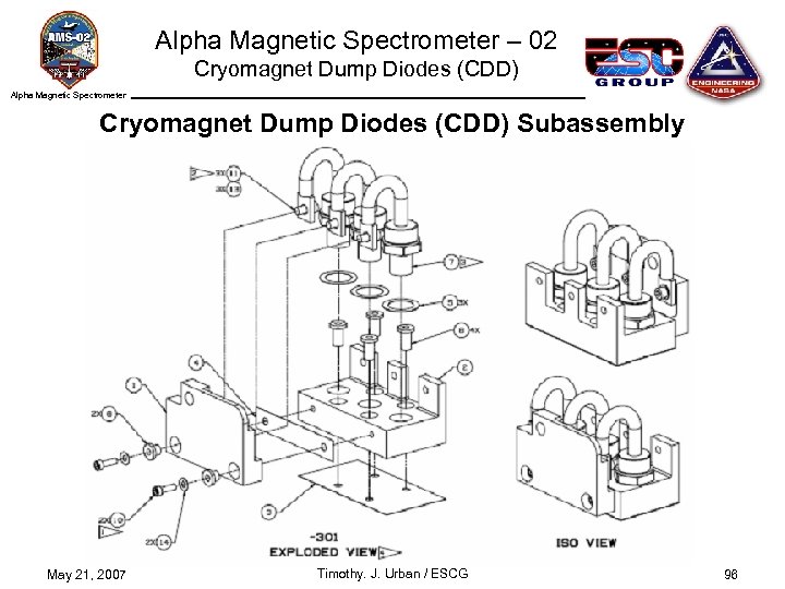 Alpha Magnetic Spectrometer – 02 Cryomagnet Dump Diodes (CDD) Alpha Magnetic Spectrometer Cryomagnet Dump