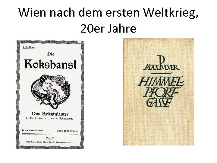 Wien nach dem ersten Weltkrieg, 20 er Jahre 