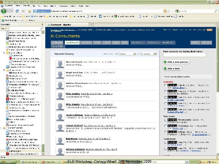 ELB Workshop, Canary Wharf, 27 th November 2009 Slide 118 