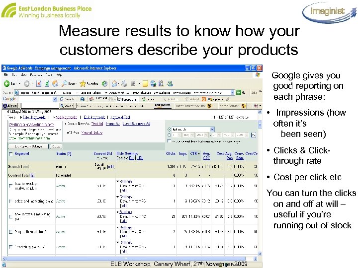 Measure results to know how your customers describe your products Google gives you good