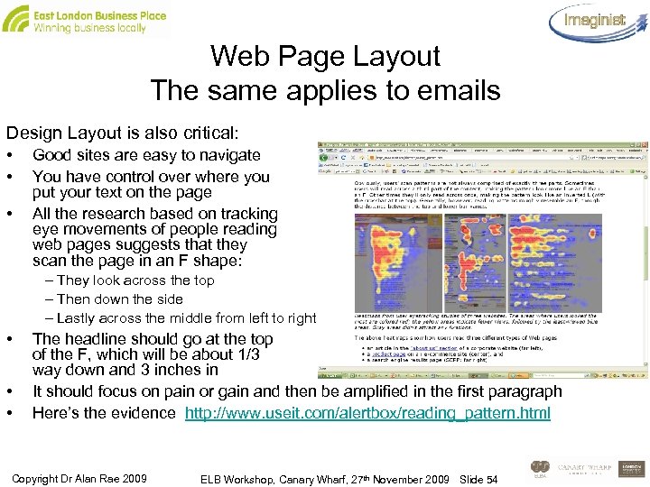 Web Page Layout The same applies to emails Design Layout is also critical: •