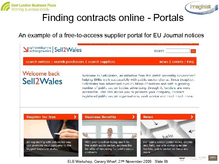 Finding contracts online - Portals An example of a free-to-access supplier portal for EU