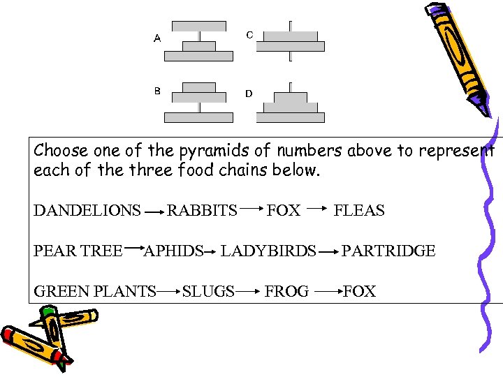 Choose one of the pyramids of numbers above to represent each of the three