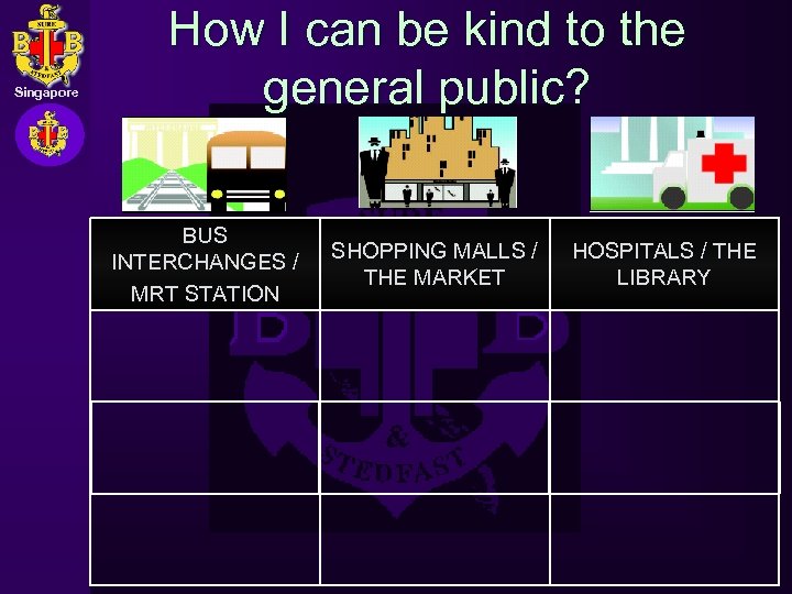 Singapore How I can be kind to the general public? BUS INTERCHANGES / MRT
