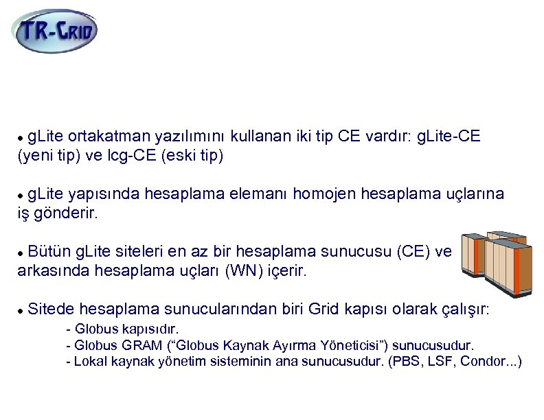 Hesaplama Elemanı (CE) g. Lite ortakatman yazılımını kullanan iki tip CE vardır: g. Lite-CE