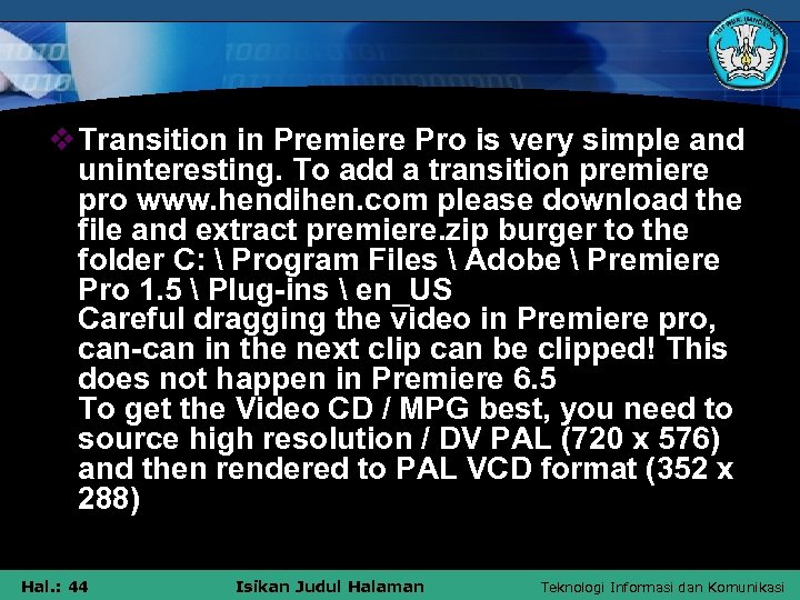 v Transition in Premiere Pro is very simple and uninteresting. To add a transition