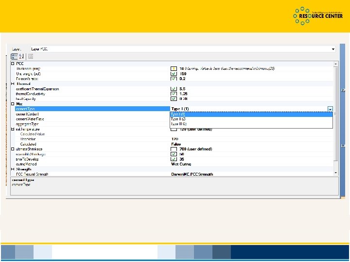 Material Property Inputs 