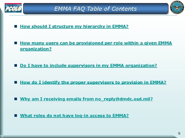 EMMA FAQ Table of Contents n How should I structure my hierarchy in EMMA?