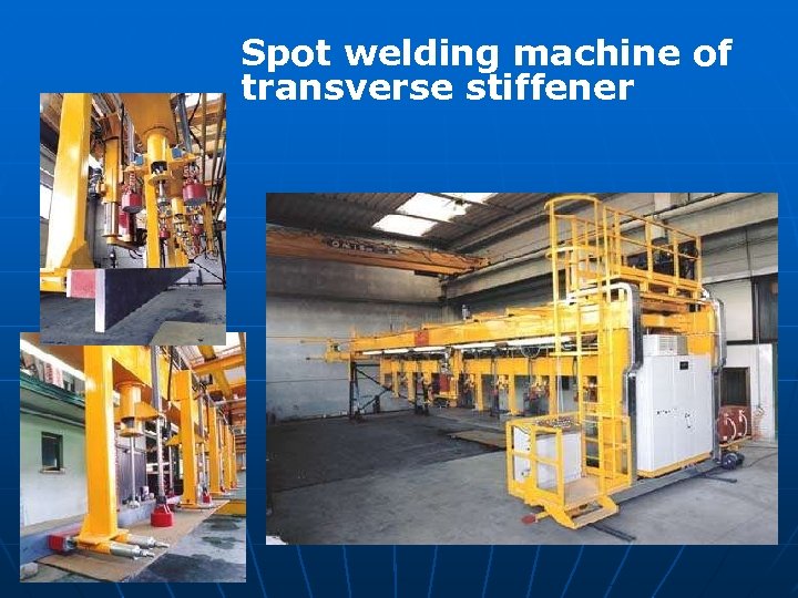 Spot welding machine of transverse stiffener 