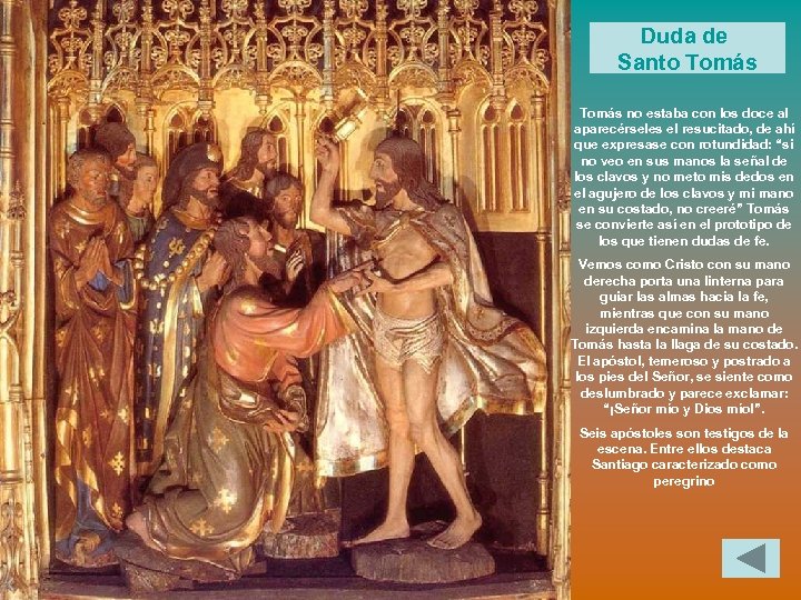 Duda de Santo Tomás no estaba con los doce al aparecérseles el resucitado, de