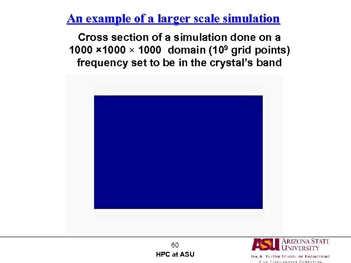 An example of a larger scale simulation Cross section of a simulation done on