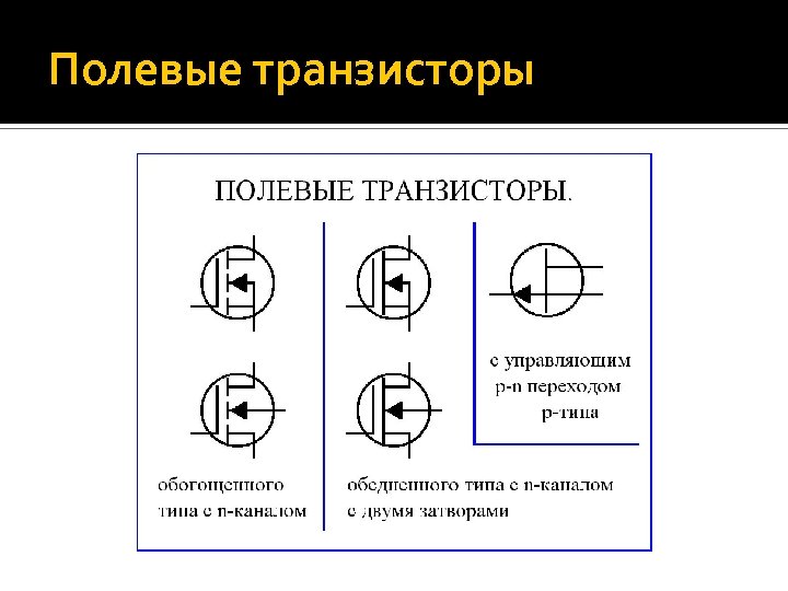 Полевой транзистор обозначение на схеме гост