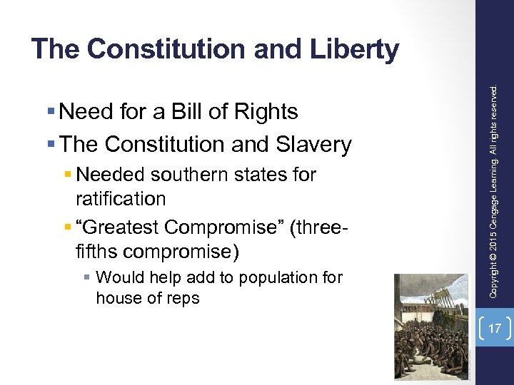 § Need for a Bill of Rights § The Constitution and Slavery § Needed