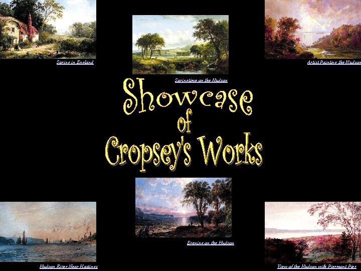 Spring in England Artist Painting the Hudson Springtime on the Hudson Evening on the