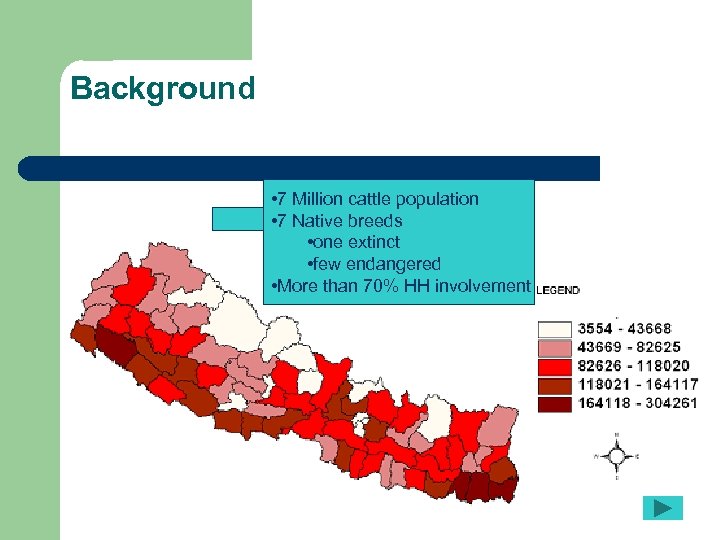 Background • 7 Million cattle population • 7 Native breeds • one extinct •