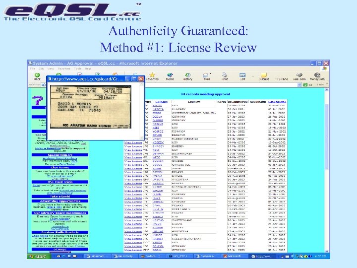 Authenticity Guaranteed: Method #1: License Review 