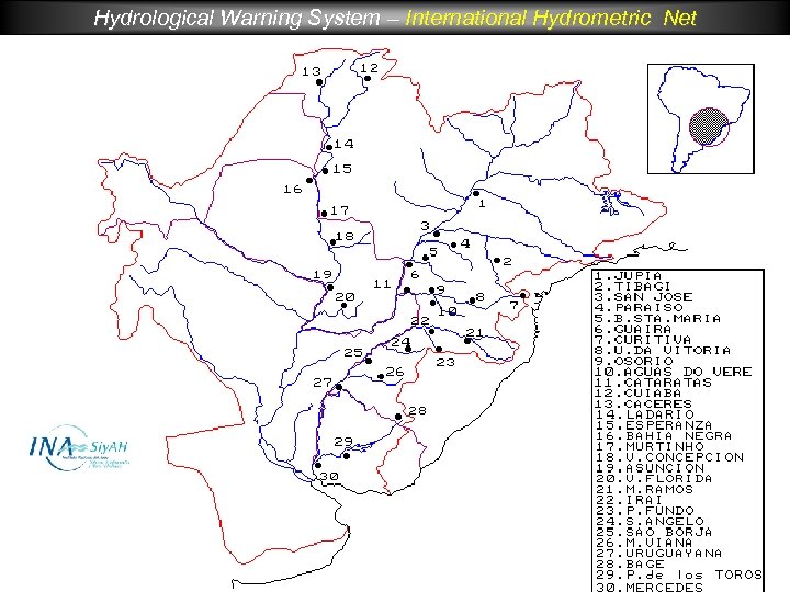 Hydrological Warning System – International Hydrometric Net 