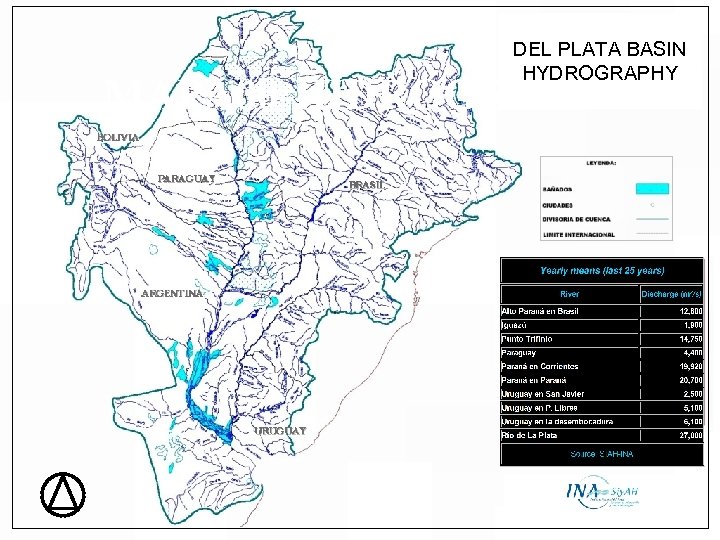 DEL PLATA BASIN HYDROGRAPHY MAPA 00 -HIDROGRAFÍA 