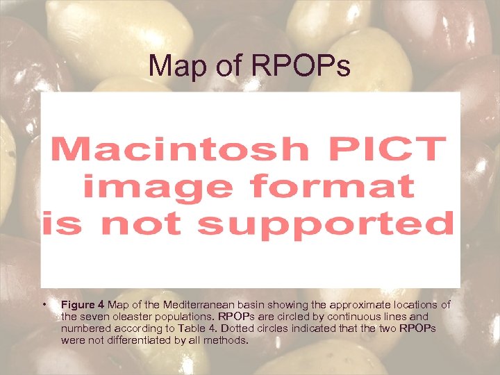 Map of RPOPs • Figure 4 Map of the Mediterranean basin showing the approximate