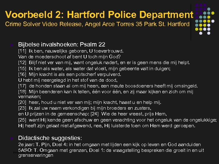 Voorbeeld 2: Hartford Police Department Crime Solver Video Release, Angel Arce Torres 35 Park