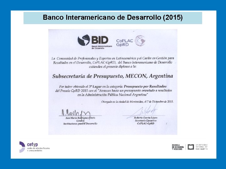 Banco Interamericano de Desarrollo (2015) 