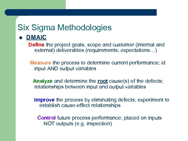 Competitive Necessities for Business TQM Six Sigma Lean