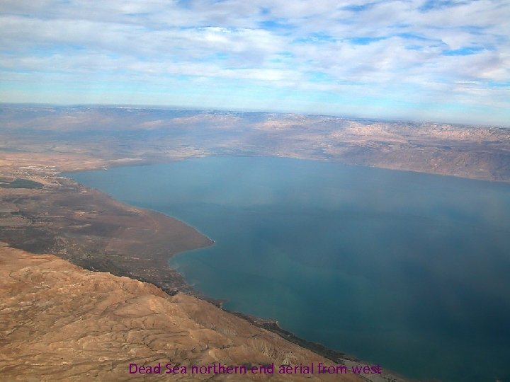 Dead Sea northern end aerial from west 