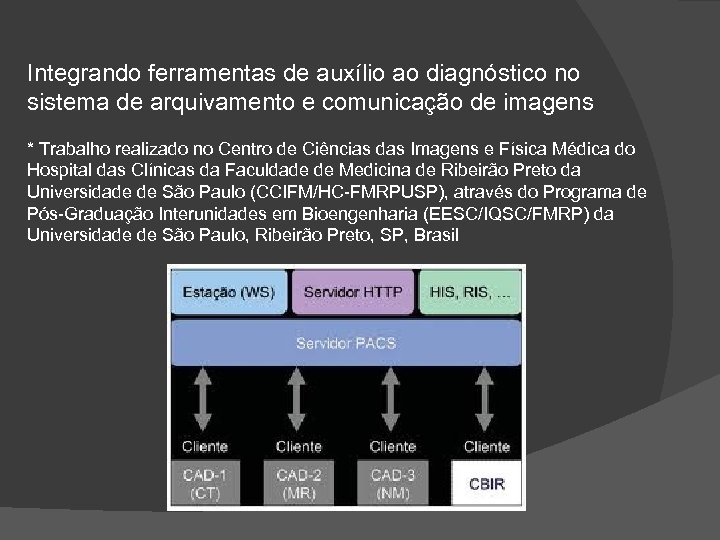 Integrando ferramentas de auxílio ao diagnóstico no sistema de arquivamento e comunicação de imagens