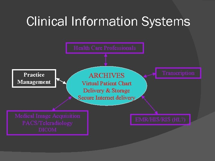 Clinical Information Systems Health Care Professionals Practice Management ARCHIVES Virtual Patient Chart Delivery &
