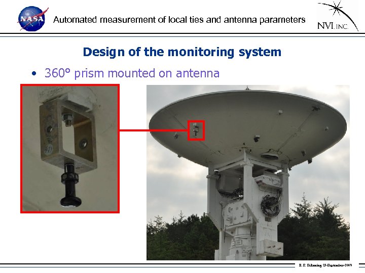 Automated measurement of local ties and antenna parameters Design of the monitoring system •