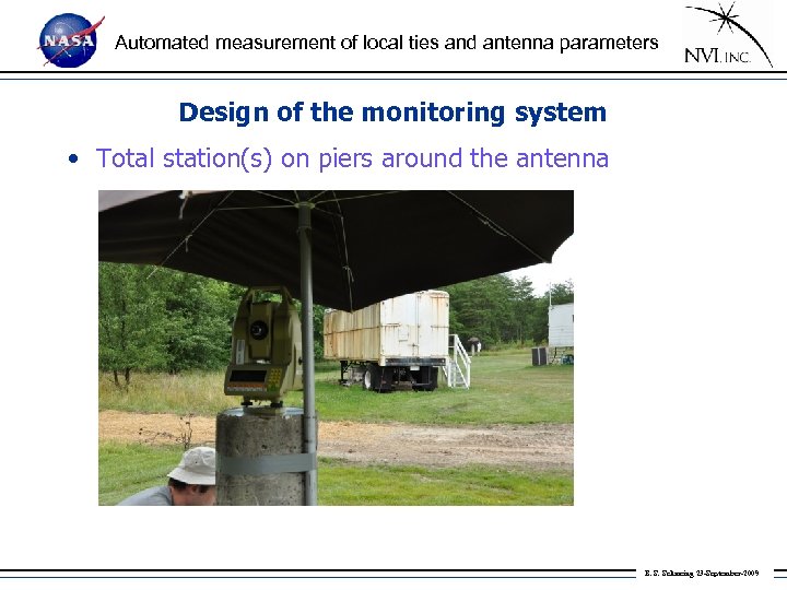 Automated measurement of local ties and antenna parameters Design of the monitoring system •