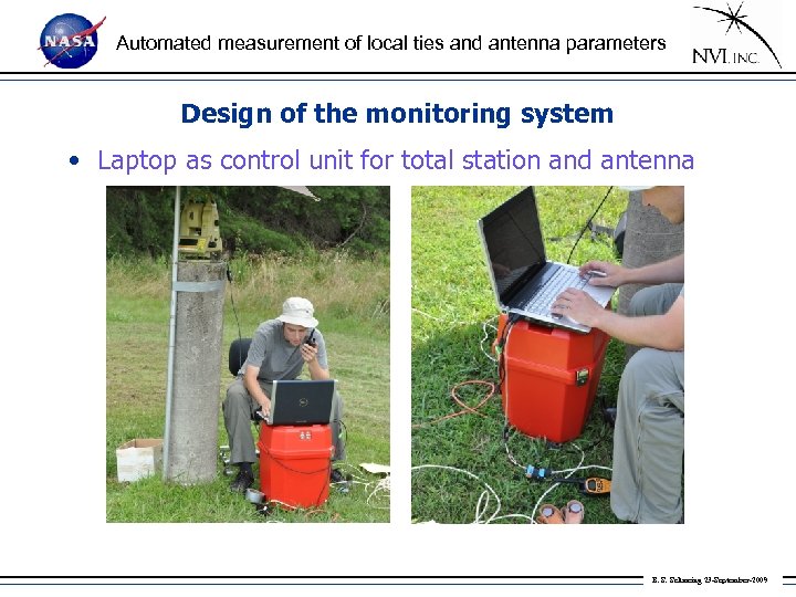 Automated measurement of local ties and antenna parameters Design of the monitoring system •