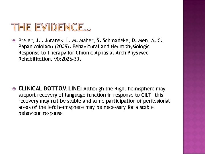  Breier, J. I. Juranek, L. M. Maher, S. Schmadeke, D. Men, A. C.